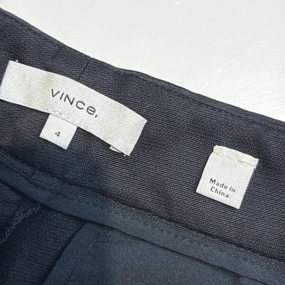 Vince Black Flat Front Bermuda Shorts Size 4 - Picture 3 of 8